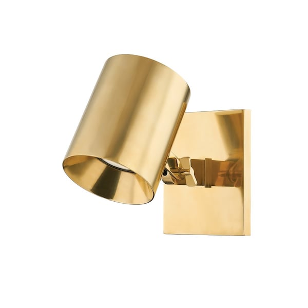 Hudson Valley Lighting Mark D. Sikes X Highgrove 1 Light Wall Sconce 4.75 In. Aged Brass MDS1700-AGB - main