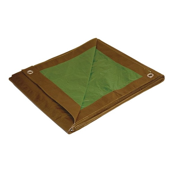 Fgi 12' x 20' Foremost 11220 Brown/Green Dry Top 7-Mil Full Size Reversible Tarp 11216 - main