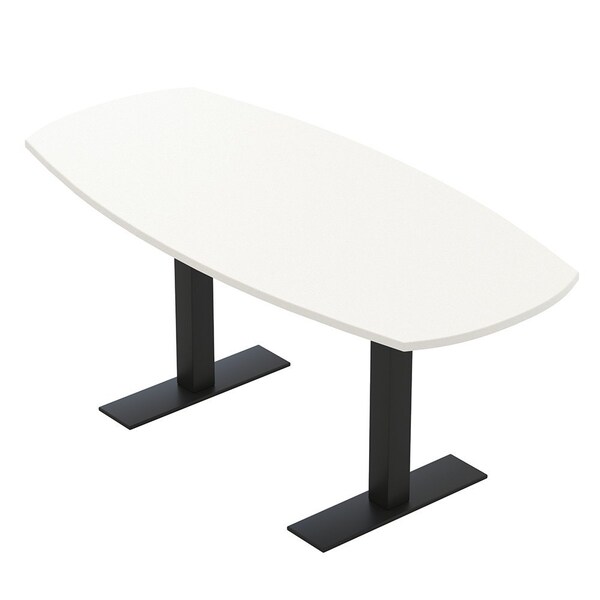 Skutchi Designs Arc Boat Conference Table With Power, 36 in W, 72 in L HAR-ABOT-36X72-T.BK-W960-NA - main