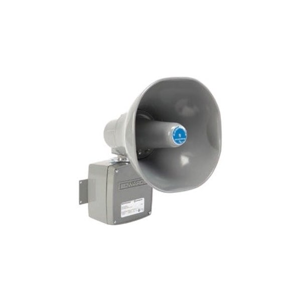 Edwards Signaling Remote Speaker Amplifier, Horn, Continuous, 120V AC, 100 dB, Zinc Alloy, Gray 5532M-N5 - main