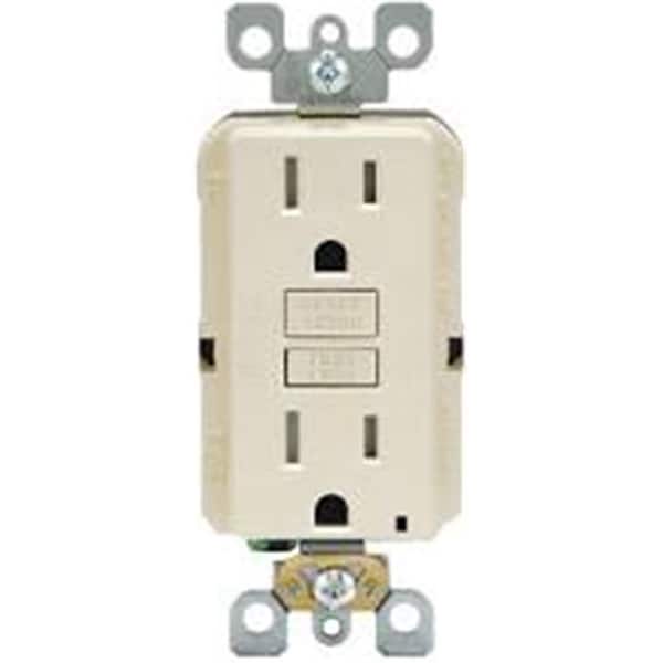 Ezgeneration Mfg R06-GFTR1-0KT Guide Light and Self-Test Tamper Resistant Gfci Outlet 15Amp - Light Almond EZ433321 - main