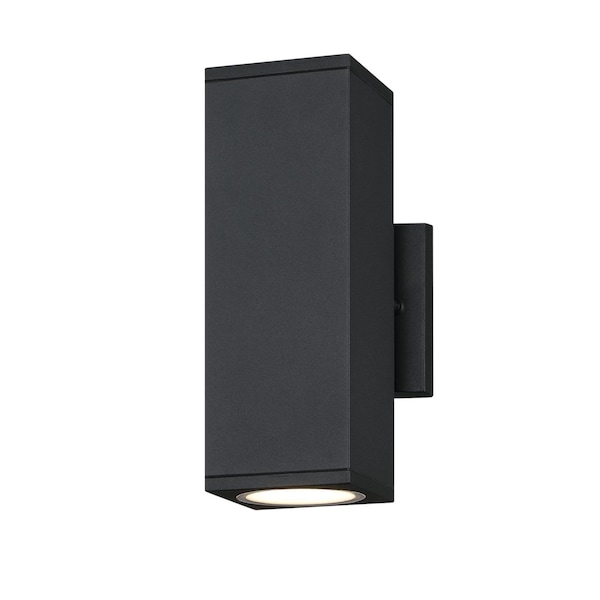 Westinghouse Nottawa 2-Light Dimmable LED Up and Down Light Outdoor, Color Temp Selection, Black, Frosted Glass 6135200 - main