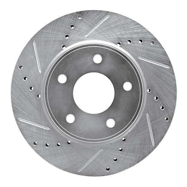 Dynamic Friction Co DFC Brake Rotor - Drilled and Slotted - Silver 631-67103L - main