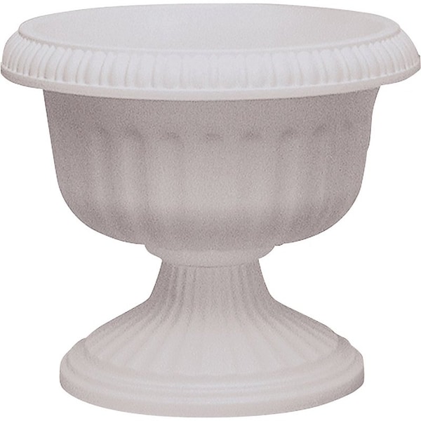Southern Patio Urn Planter, 10-1/2 in H, 11.88 in W, 11.88 in D, Plastic, White UR1212WH - main