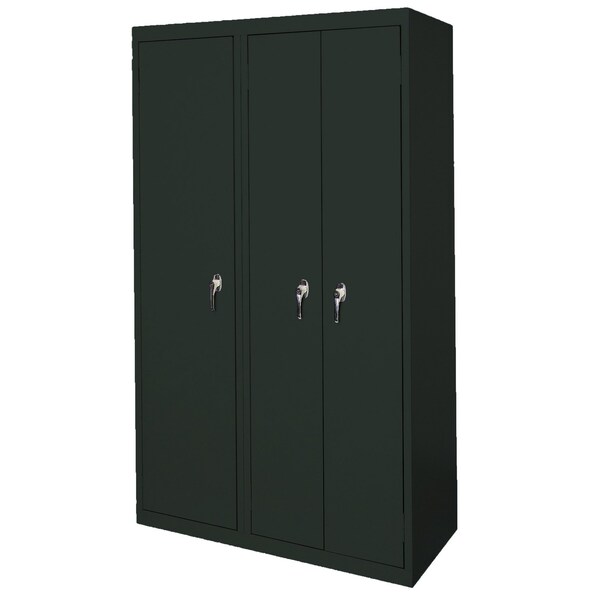 Steel Cabinets Usa Steel Storage Cabinet, 42in L x 21in D x 72in H, 8 Adjustable Shelves, 3 Doors, Charcoal AAH-42-3D-C - main