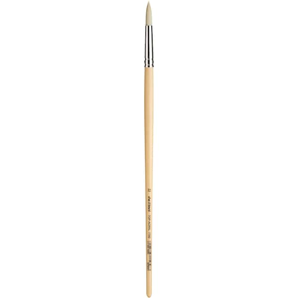 Da Vinci TOP-ACRYL White Brush, Synthetic, Acrylic & Oil, Round, Series 7782, Size 12 VA-7782_12 - main