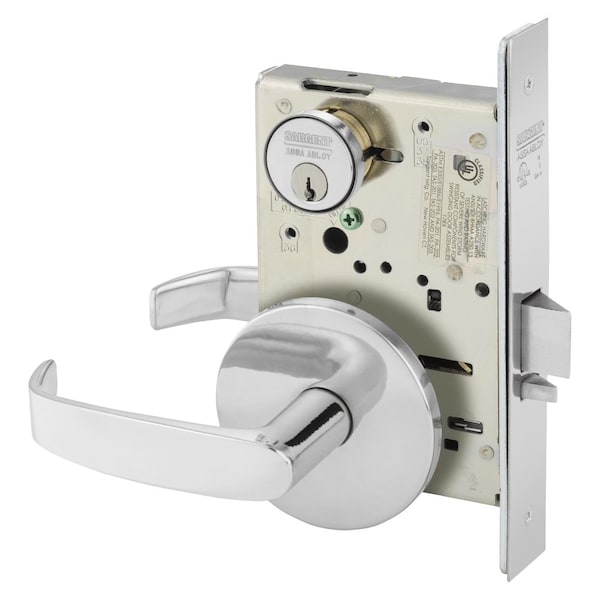 Sargent Grade 1 Storeroom or Closet Mortise Lock, L - Lever, L - Rose, Field Reversible, Conventional Cylin 8204 LL 26 - main
