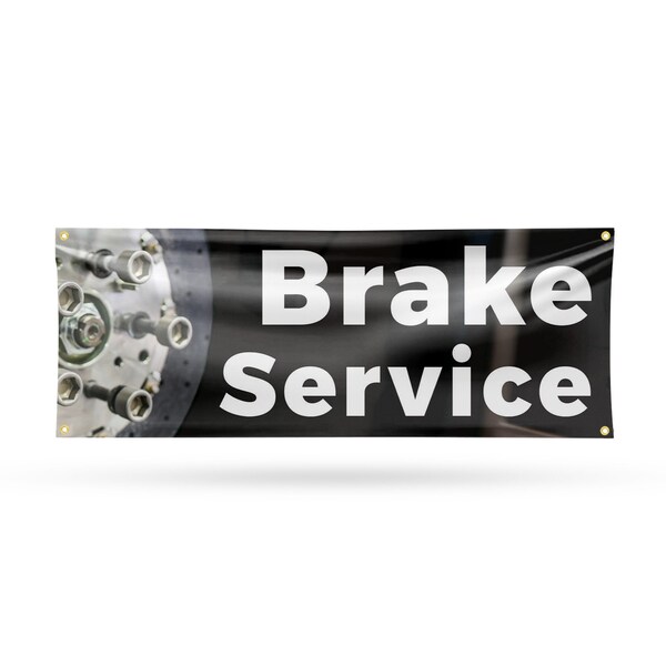 Signmission Brake Service, 18 Inch x 48 Inch, Vinyl Banner B-30494 - main