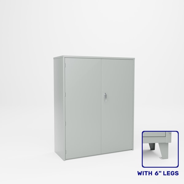 Pucel Heavy Duty Storage Cabinet with 6 in Legs, 48 in W x 66 in H x 19 in D, Light Blue HDSC-4860-19-3L - main