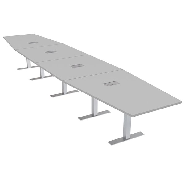 Skutchi Designs 18 Person Conference Table With Power Unit | 18' Hexagon Table | Harmony Series HAR-HEX.IR-48X216-T-U779-ESIL - main