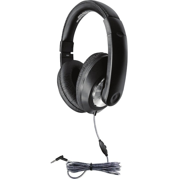 Hamiltonbuhl Smart-Trek Deluxe Stereo Headphone w/Volume Control + 3.5mm TRS Plug ST1BK - main