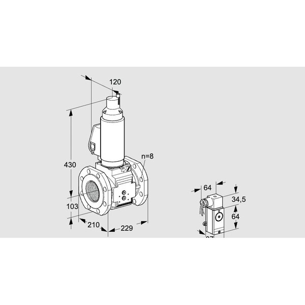 Honeywell Kromschroder VLV ASSY, SOLND, 4 ANSI, GAS VAS8T100A05LQS KS88203835 - main