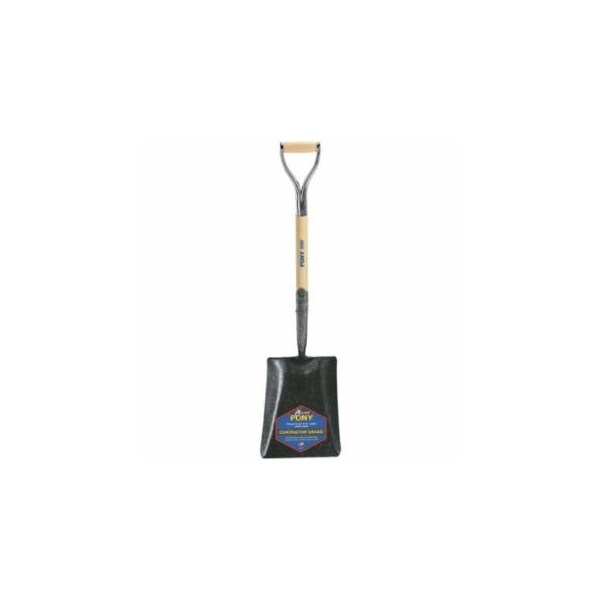 Jackson Professional Tools J-450, Series PONY Shovel, 9.75 in W x 12 in L Blade, 27 in L Armor D-Grip, White Ash 027-1248800 - main