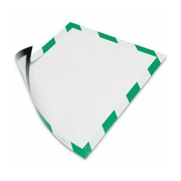 Durable Office Products Durable, DURAFRAME SECURITY MAGNETIC SIGN HOLDER, 8 1/2in X 11in, GREEN/WHITE FRAME, 2PK 4772131 - main