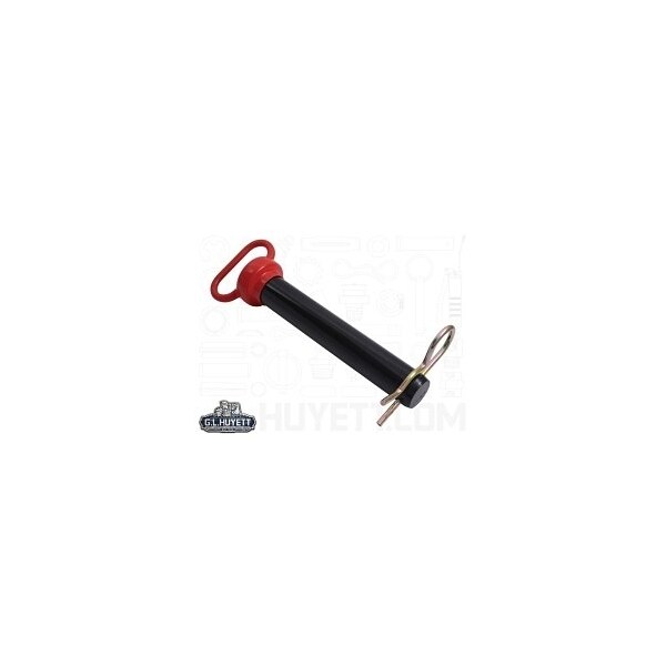 Huyett Hitch Pin, RH (Red), Black Powder Coat Med Carbon Steel, 1.5 Dia x 8.5 Eff L x 9.125 Shk L HPR-1500-8500 - main