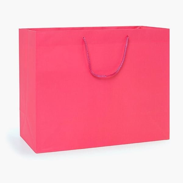 Nashville Wraps Hot Pink Matte Gift Bags, Vogue 16x6x12, 100PK MTVBHP - main