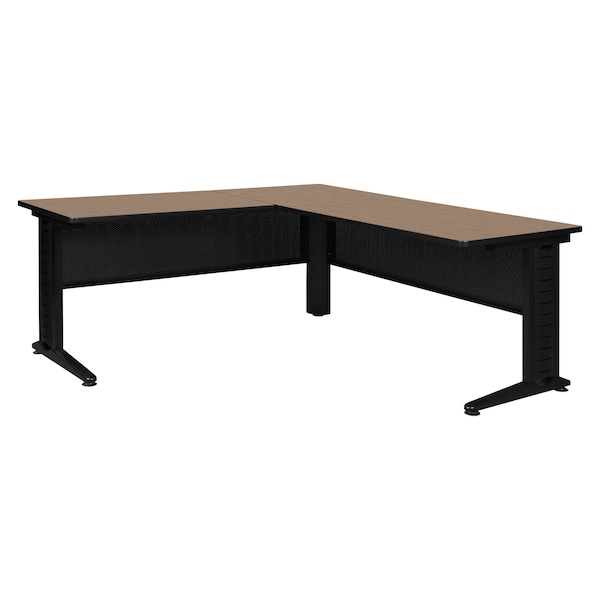 Regency Fusion Desk Shell, 72 in W X Wood, Metal, Noble Oak MLDS723042NO - main