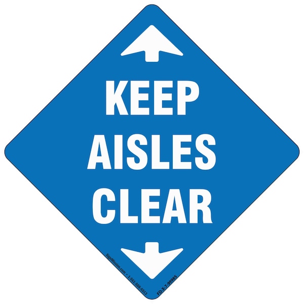 Signmission Keep Aisle Clear Non-Slip Floor Graphic, 7in Vinyl Decal, 7" x 7", FD-2-X-7-99985 FD-2-X-7-99985 - main