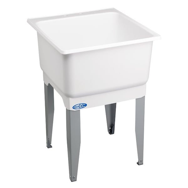 Elm ELM UTILATUB 14 Laundry Tub, 23 in W x 15 in D Bowl, Polypropylene, White 14 - main
