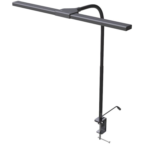 Data Accessories Co Clamp-On LED Desk Lamp - 20in Height x 18in Width - LED Bulb - Flexible Neck, Gooseneck, Dimmable, 21646 - main