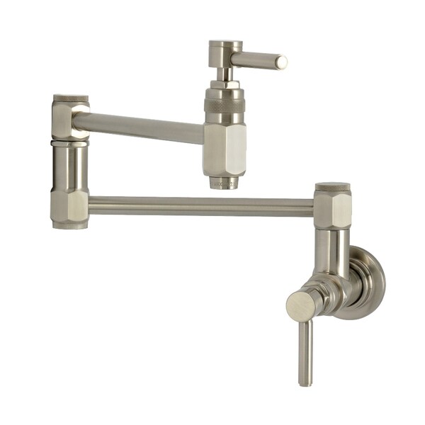 Kingston Brass Wall Mount Pot Filler Faucet, Brushed Nickel KS5108DL - main