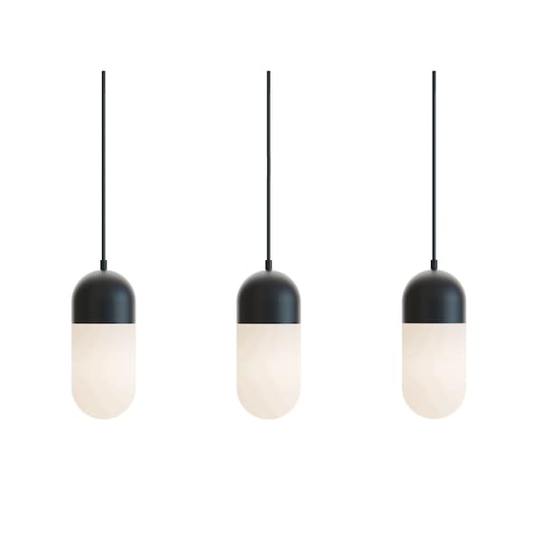 Afx Irvine 3-Light Linear Pendant, 120V, 45W, 5 CCT, Black IRVP05LAJUDBKLNR3 - main