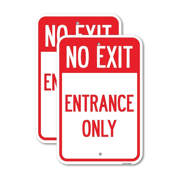 Signmission Exit Sign, Heavy Gauge Aluminum, 12 in W, 18 in H A-1218-2PACK-23847 - main