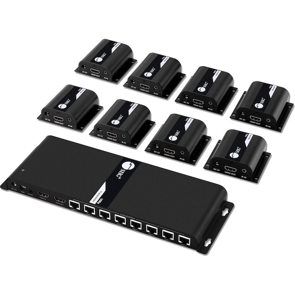 Siig 8-PORT HDMI SPLITTER OVER CAT6 EXTENDER WITH IR - 40M, EXTENDS 1080P at 60HZ SIGNAL CE-H24811-S1 - main