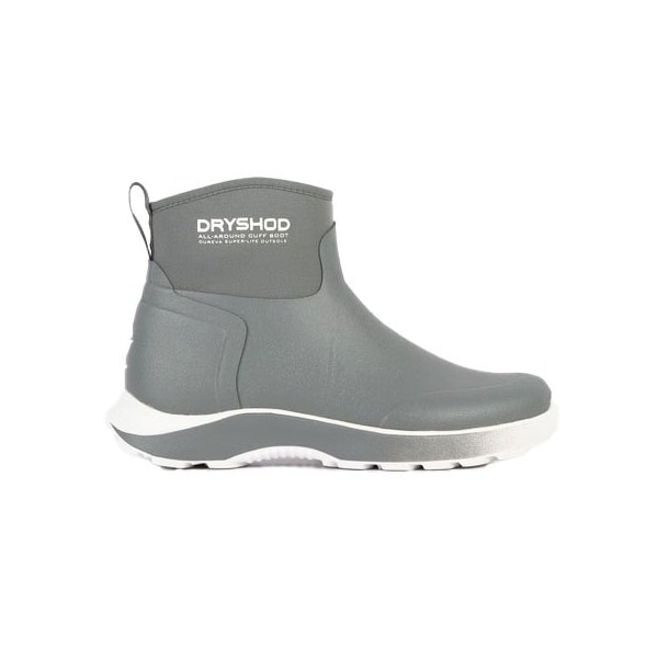 Dryshod Evalusion All Around Cuff Ankle Boot, Waterproof, Rubber, Comfortable, Grey/White, Women Size 10 EVA-WC-DGY-010 - main