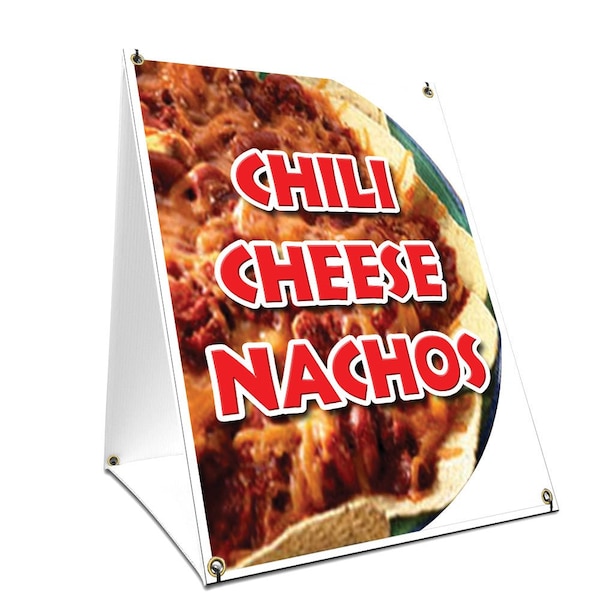 Signmission Chili Cheese Nachos, 36 Inch x 24 Inch A-frame Yard Sign, Plastic Sign SBC-2436-Chili Cheese Nachos - main