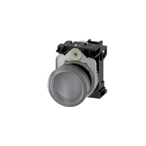 Siemens Indicator light, 22 mm, round, plastic, clear, lens, smooth 3SU1106-6AA70-1AA0-ZY10 - main