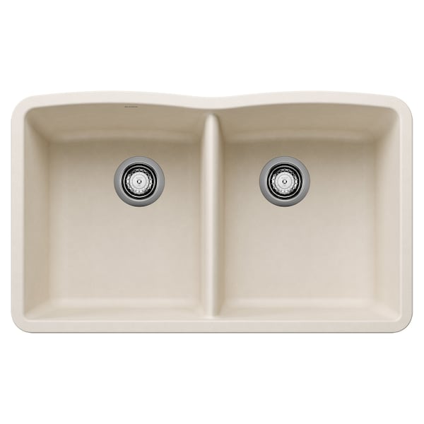 Blanco Diamond Equal Double Bowl, Soft White 443068 - main