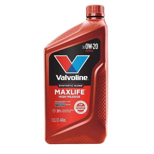 Valvoline Motor Oil, 0W-20, 1 qt, Bottle 833002 - main