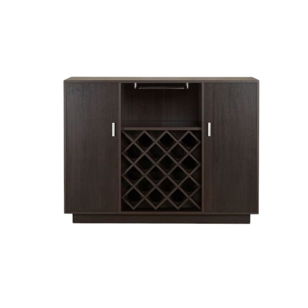 Homeroots 47in Espresso Server with Two Doors 374274 - main