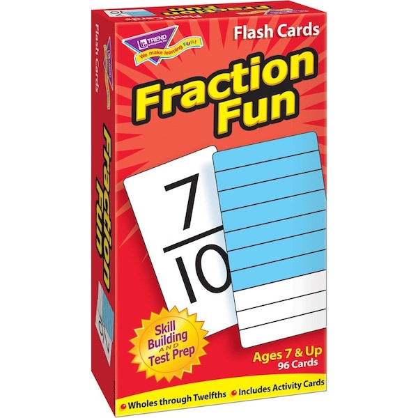 Trend Enterprises Trend Fraction Fun Flash Cards, 96 Cards/Box 53109 - main