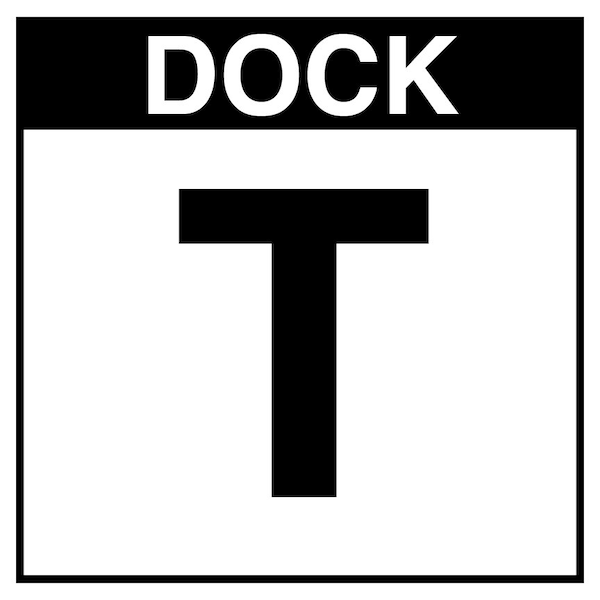 5S Supplies Loading Dock T Sign - PVC - 12in x 12in DOCKT-PVC-1212 - main