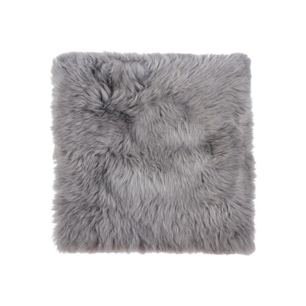 Homeroots 17" X 17" Gray Synthetic Solid Color Pad 317292 - main