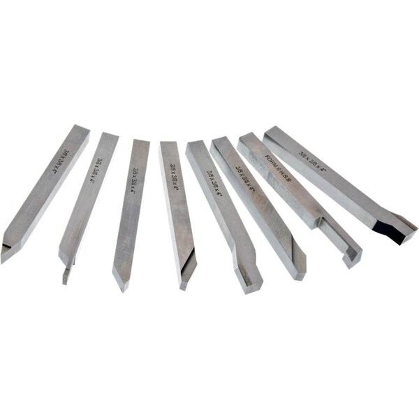 Grizzly 8 pc. Ground HSS Tool Bit Set 3/8" H5687 - main