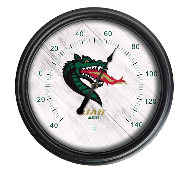 Holland Bar Stool Co University of Alabama at Birmingham Indoor/Outdoor LED Thermometer ODThrm14BK-08AlaBir - main