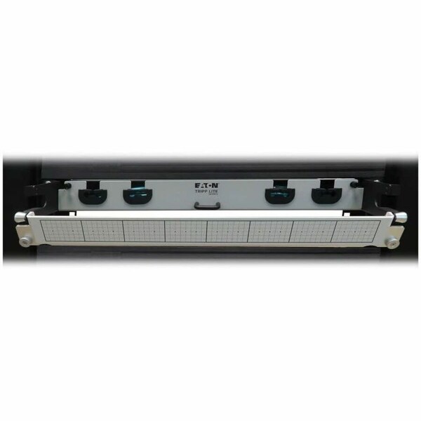 Eaton Tripp Lite Series Preloaded Fiber Panel, 1U - 2x 3x8F MTP/MPO-PC F/F 24F Trunk Cables, OM4, RJ45 N48M-2M3X8M-20 - main
