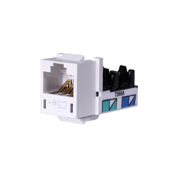 Hubbell Premise Wiring Hubbell Xcelerator HXJ5EW Cat.5e Keystone Jack - 1 Pack - 1 x RJ-45 Network Female - White HXJ5EW - main