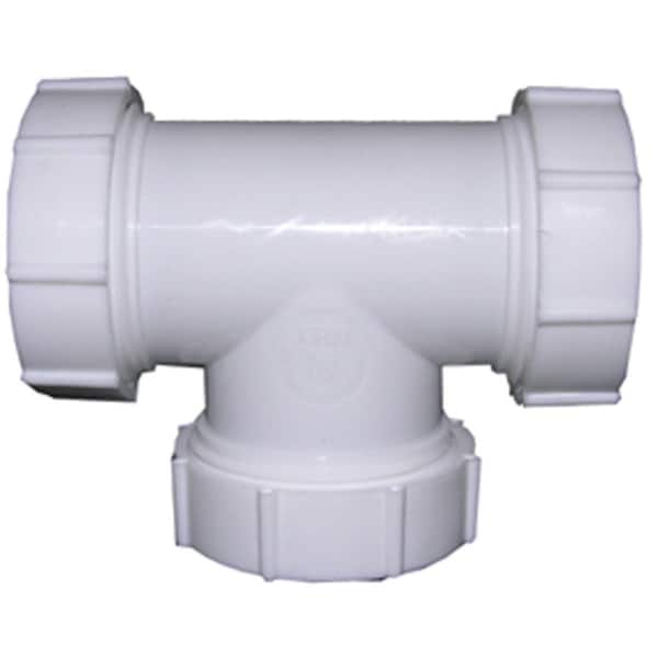 Westlake Pipe & Fittings 1-1/2'' OD Wht Plastic Tee 3/1/4277 - main
