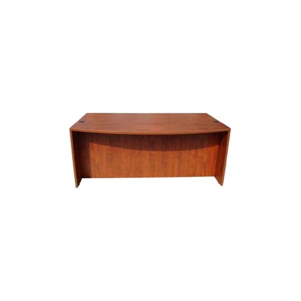 Boss Desk Shell Bow Front Desk Shell, Mahogany, 71"Wx36/41, 71" W X N189-M - main