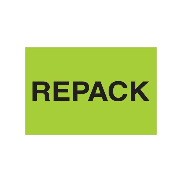 Bsc Preferred 2 x 3'' - ''Repack'' Fluorescent Green Labels DL1613 - main