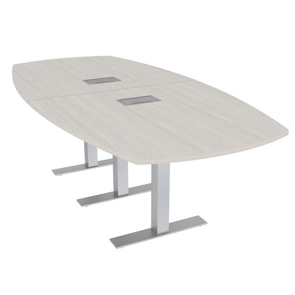 Skutchi Designs Arc Boat Conference Table With Power, 48 in W, 96 in L HAR-ABOT-48X96-T-K458-ESIL - main