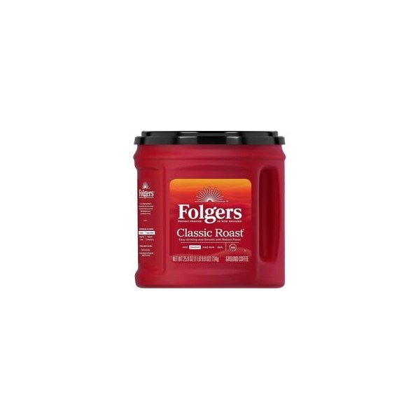 Folgers Ground Classic Roast Coffee, Medium, 25.9 oz Per Canister, Ground, Classic Roast 30407 - main