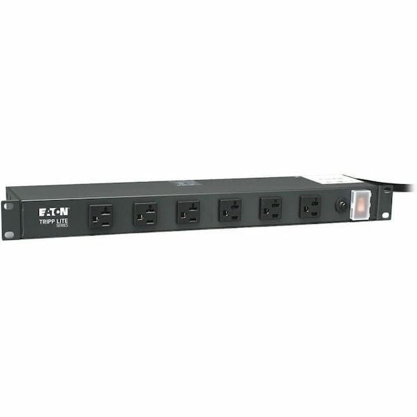 Tripp Lite Power Strip, Surge, Rack Mounted, 5-15R, L5-20P, 15 ft., Black RS-1215-20T - main
