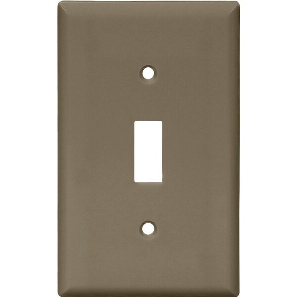 Eaton Wiring Devices Wallplate, 412 in L, 234 in W, 1 Gang, Nylon, Brown, HighGloss 5134B-BOX - main