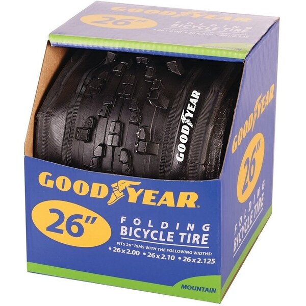 Kent 91059 Mountain Bike Tire, Folding, Black, For 26 x 2 to 210 to 218 in Rim 91120 - main