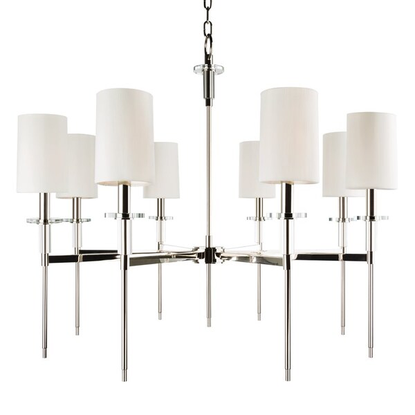 Hudson Valley Lighting Amherst 8 Light Chandelier 32 In. Polished Nickel 8518-PN - main